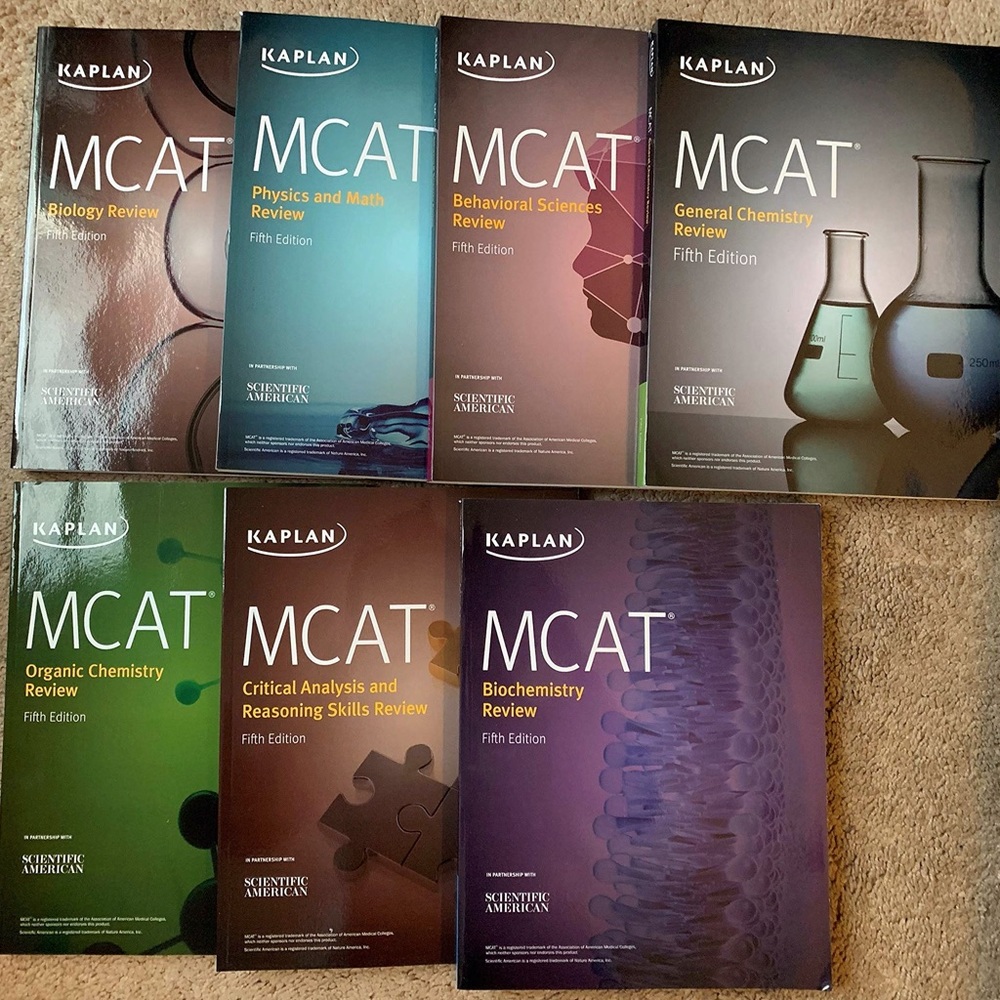 5th ed Kaplan full MCAT study package (books only)
